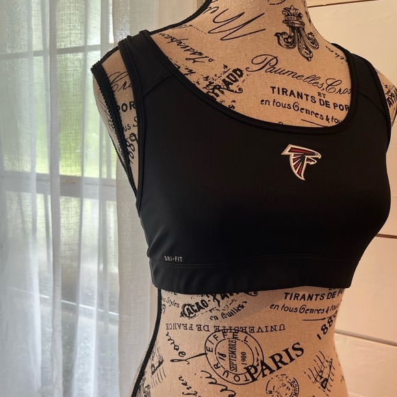 Nike Dri-Fit Atlanta Falcons Black Sports Bra with Logo, size medium, EUC - Picture 2 of 7
